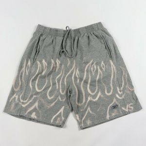 Vintage Reebok Custom Fire Print Dad Shorts Gray
